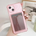 thumbnail image 2 of Mantto Clear Case for iPhone 14 6.1 Inch, Slim Fit Transparent Case with Card Slot Lens Protection Wallet Cover, Soft Silicone Rubber Lightweight Shockproof Drop Resistant Case for iPhone 14,Pink, 2 of 4