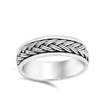 thumbnail image 4 of Rope Knot Design Ring .925 Sterling Silver Wedding Band Jewelry Female Male Unisex Size 13, 4 of 4