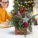 thumbnail image 5 of Adornos navideños, regalos navideños, adornos de escritorio con estilo rústico navideño, insertos de ramas de lino y bayas, adornos para mostrador de muebles. Injerto de patio., 5 of 6