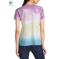 thumbnail image 4 of Deago Women's Tie Dye Blouse Summer Short Sleeve Round Neck Tops Shirts Loose Casual Tunic T-Shirt (Pink, 3XL), 4 of 6