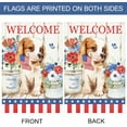 thumbnail image 3 of Welcome Summer Puppy Yard Flag Decorative Cute Dog July 4th Patriotic Pansies Outdoor Garden Flag 12.5x18 Inch, 3 of 6