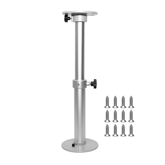Detachable RV Table Leg, 27.5-Inch Aluminum Alloy Marine Table Base with Removable Base and Mounting Plate, Suitable for Yachts, Pontoon Boats, RV, Campervan, and Caravan