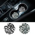 thumbnail image 2 of 4PCS Car Coaster Heart-shaped Leopard Vehicle Cup Mat, 2 of 7