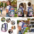 thumbnail image 5 of ZUXONGSY Cat Print 3 Pcs Clear Backpack Set for School, Heavy Duty Transparent Bookbag with Lunch Bag & Pencil Case, See Through for Teen Girls Kids, 5 of 5