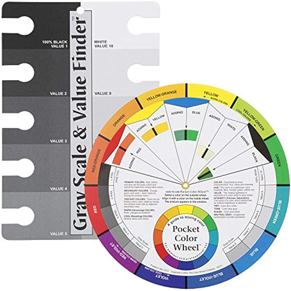 Color Wheel Pocket Guide with Gray Scale Value Finder