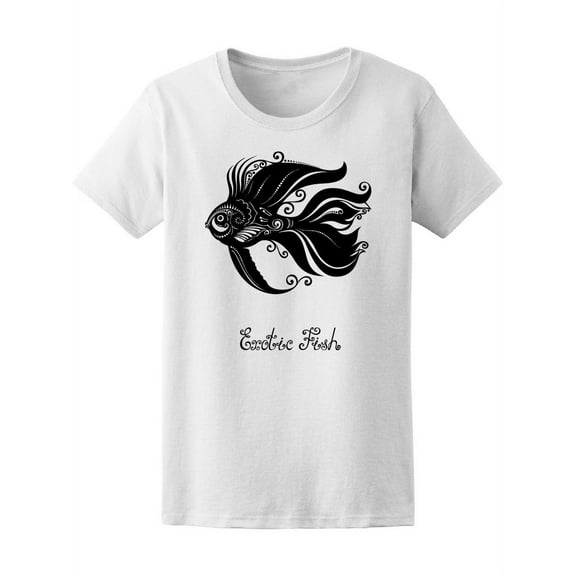 Beautiful Exotic Fish Mandala T-Shirt Women -Image by Shutterstock, Female XX-Large