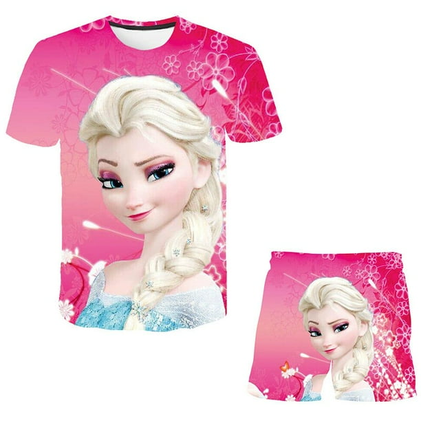 Frozen Elsa Anna Printed Kids Girls Elastic Waisted Long Pants