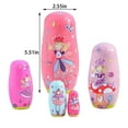 thumbnail image 3 of (Clearance) BNNG Cute Nesting Dolls 5 Piece Set Cute Angel Matryoshka Dolls Handmade Wooden Figurines Stacking Toys for Kids Adult Boys Girls New Year Birthday, 3 of 3
