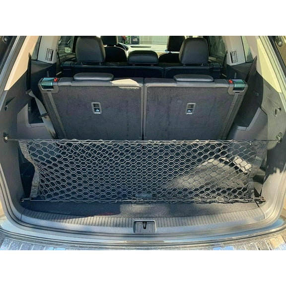 EACCESSORIES EA Trunk Organizer Cargo Net for Volkswagen Atlas 2017-2023 – Envelope Style Cargo Net – Premium Mesh Elastic Car Trunk Organizer Vehicle Carrier Storage – Compatible Volkswagen Atlas