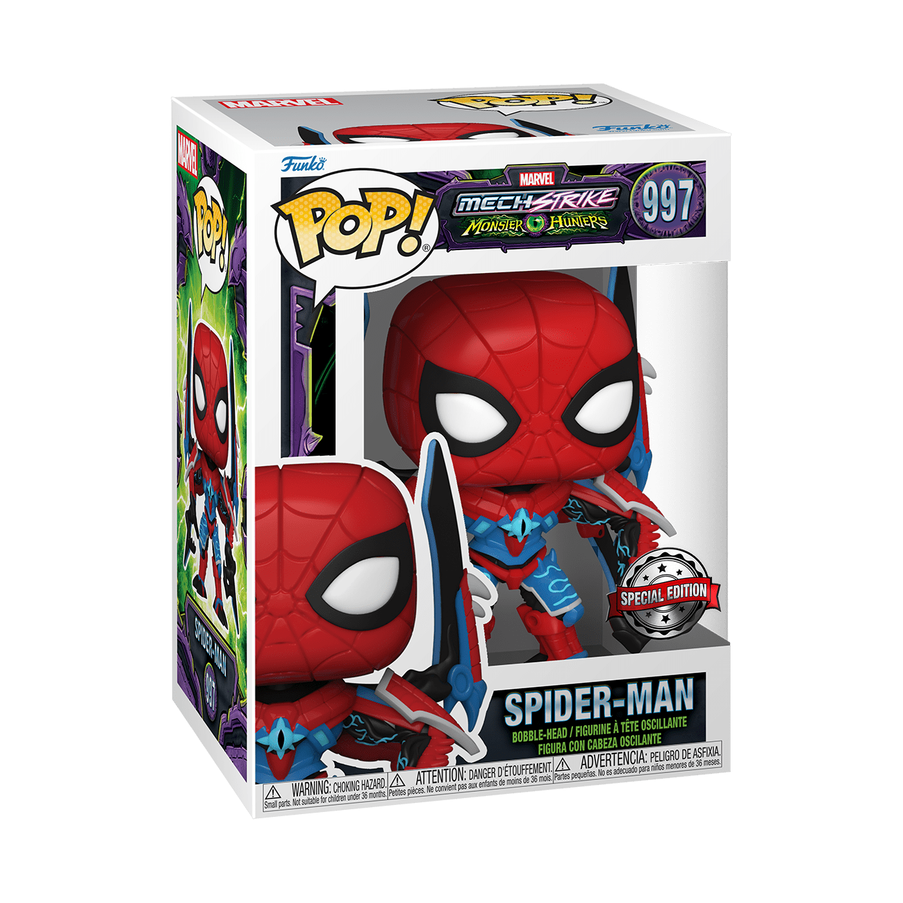 Funko Pop! Marvel: Monster Hunters - Spider-Man Vinyl Bobblehead (Walmart  Exclusive) (+ Pop! Stacks Plastic Protector) 