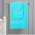 thumbnail image 6 of MALLONI HOME Ultra Soft 6 Pack Cotton Towel Set, Contains 2 Bath Towels 28x55 inch, 2 Hand Towels 16x24 inch & 2 Wash Coths 12x12 inch, Ideal for Everyday use, Compact & Lightweight - Turquoise Blue, 6 of 8