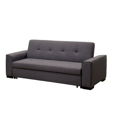 Furniture Of America Cayla Linen Sleeper Sofa Bed In Gray