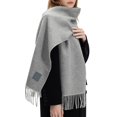 thumbnail image 5 of Womens Double Sided Scarf with Tassels, Soft Warm Winter Scarf for Cold Weather, 5 of 8