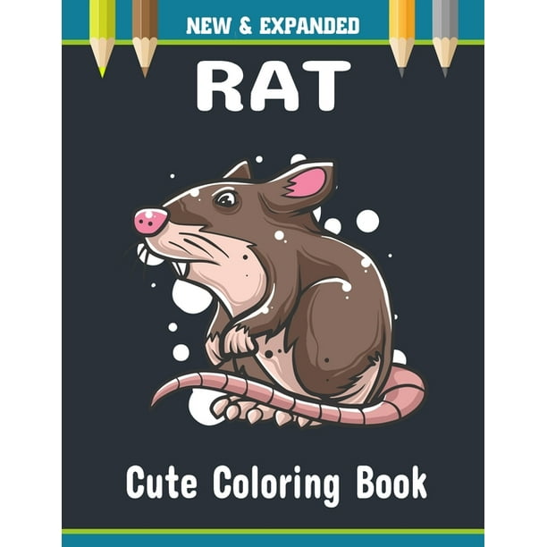 Download Cute Rat Coloring Book Rat Coloring Pages For Adults And Kids Paperback Walmart Com Walmart Com