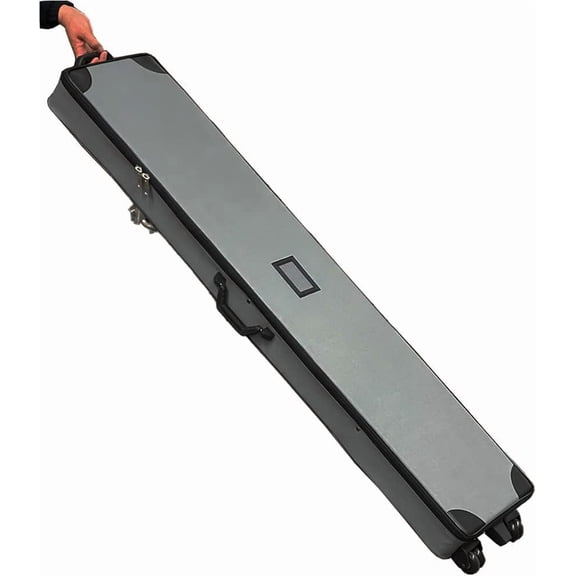 Trade Show Shipping Case (Internal Size: 51"Lx10"Wx3"H) Grey Travel Bag for 48" width Deluxe Retractable Banner Stands, the 4ft width Extends (ONLY BAG)