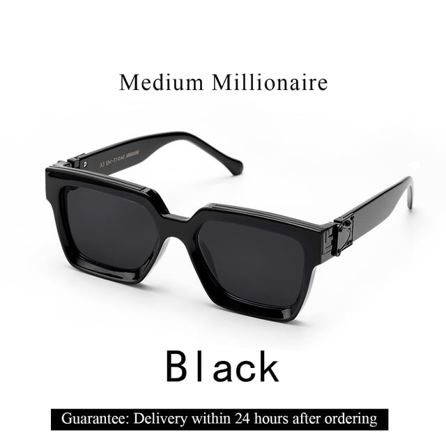 Typpkmm Ruiao Retro Millionaire Shades Sunglasses 2026 for Men Designer Famous Brand Square Sun Glasses Man Women Sunglass Black