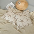 thumbnail image 6 of Brown Tan Starfish Pillow Covers 20x20 Set of 2 Coastal Throw Pillows Summer Nautical Ocean Beach Theme Decorative Pillowcase Outdoor Farmhouse Linen Decor Cushion Case for Couch Home Bedroom, 6 of 7