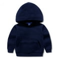 thumbnail image 2 of UAYOTSE Boys Long Sleeved Hooded Sweatshirt Comfortabl Warm Fashionable Casual Solid Color Sports Sweatshirt(7-8 Years,P264-Dark Blue), 2 of 4