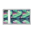 thumbnail image 2 of JIALIOU Nylon Trifold Card Wallet with ID Window Zipper Pocket for Men Women Teen Snow Aurora, 2 of 7