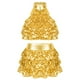 thumbnail image 3 of Traje de baile moderno para niñas, jazz, salsa latina, samba y rumba, top corto con lentejuelas brillantes metálicas y pantalones cortos con falda, culottes, 3 of 5