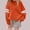 Orange, variant on Crunowin Boys And Girls Sweatshirt, Loose Round Neck White Striped Print Long Sleeve Kids Everyday Tops Green 5-6 T