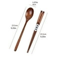 thumbnail image 5 of Wooden Eating Utensils Chopsticks With Spoon Sturdy Kitchen Tool Wood Grains Utensils For Family, 5 of 12