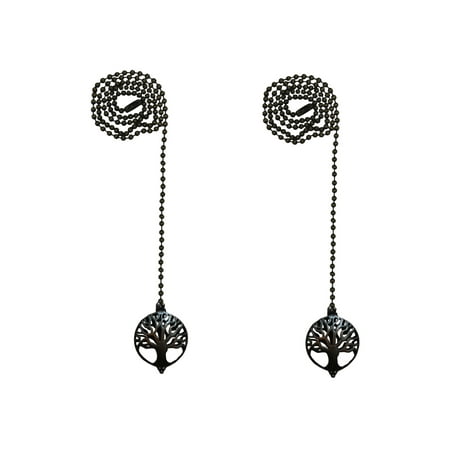 

Royal Designs 24 Inch Adjustable Ceiling Fan Pull Chain Extension with Jubilant Oak Ornament Oil Rubbed Bronze Set of 2