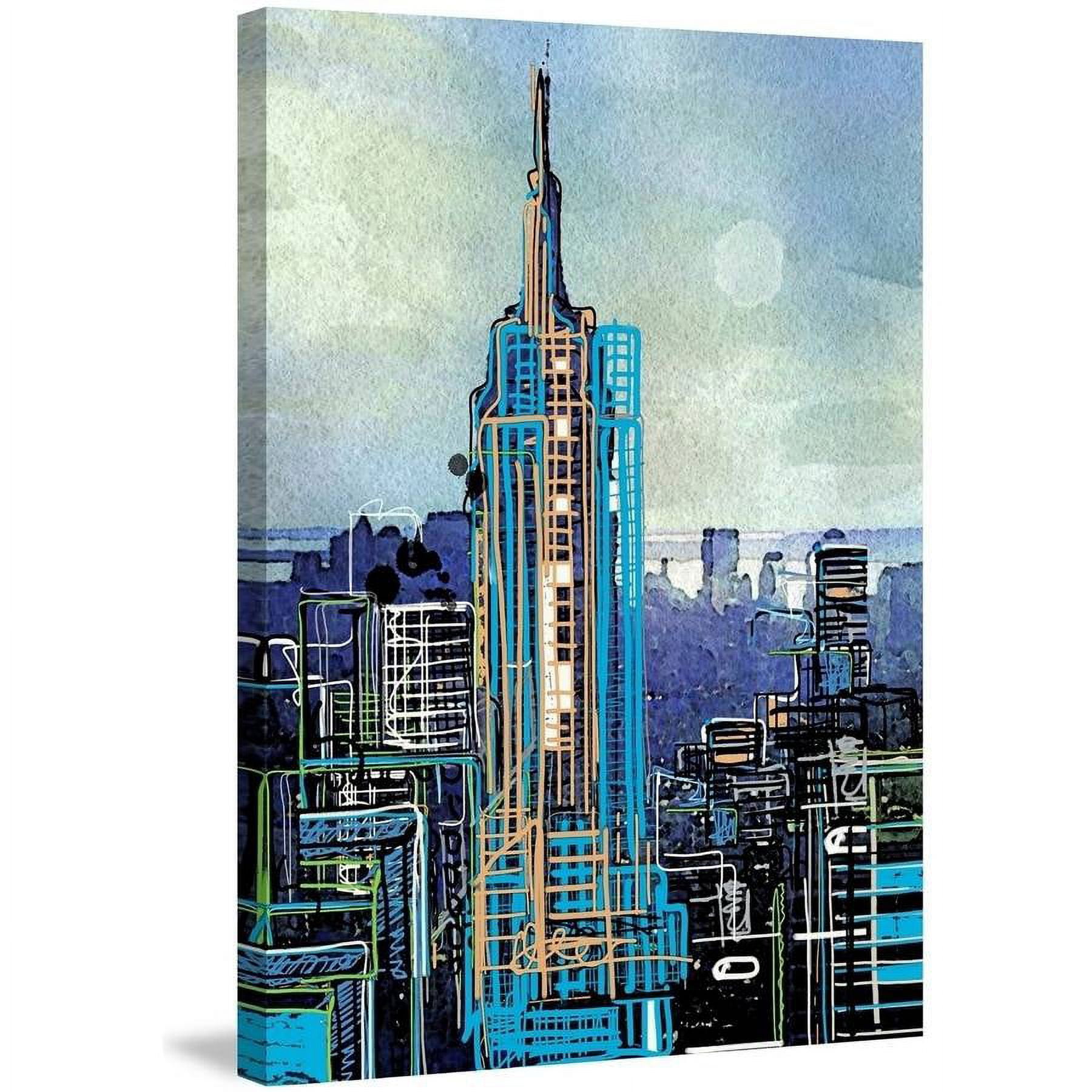 Urban Sketch Monday PM Painting Print on Wrapped Canvas