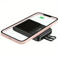 thumbnail image 6 of Hotpom Magnetic Power Bank, 10000mAh Portable Charger with 2 Built in Cables and LED Display, with Stand 20W PD Fast Charging, Travel Essentials,Compatible with iPhone, Samsung, Blue, 6 of 8