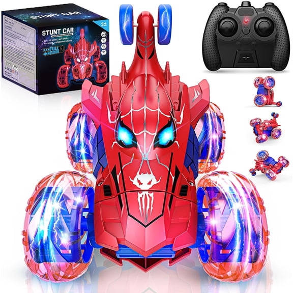 JBeeCtrl Remote Control Car RC Cars Toys for Boys Cool Rechargeable Stunt RC Car with 360 Flips 4WD Wheel Lights Fun Outdoor Toys Gifts for Kids Birthday Christmas 3 4 5 6 7 8 9 10 Year Old