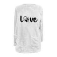 thumbnail image 3 of Dyegold Fleece Pullover Women Savings Cozy Fleece Fuzzy Ladies Sweatshirt Winter Warm Fluffy Crewneck Teen Girls Shirts Casual Graphic Tops Sweater Loungewear Love Dog Paw Print Pullovers Hoodie, 3 of 3