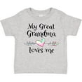 thumbnail image 3 of Inktastic My Great Grandma Loves Me Heart Great Grandchild Boys or Girls Toddler T-Shirt, 3 of 5