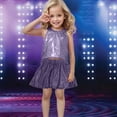 thumbnail image 5 of Zshosam Toddler Summer Clothes Toddler Baby Girls Summer Outfits Ruffle Short Sleeve T-Shirts Tops Shorts 2Pcs Clothes Set Size 7T 8T,(Light Purple 7-8 Years), 5 of 5