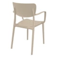 thumbnail image 3 of Compamia Loft Indoor Outdoor Dining Arm Chair in Taupe, 3 of 7