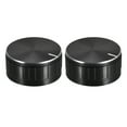 thumbnail image 1 of 2 pcs Botón de potenciómetro con eje estriado negro de aluminio, superficie ranurada, botón rotativo 40mmx17mm para control de volumen, 1 of 3