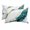Aque, variant on Chaise Lounge Headrest Pillow 2 Pack, Marble Turquoise Waterproof Chair Pillows with Insert & Adjustable Elastic Strap for Beach Pool, Gold Foil Ceramic Style Crack Scratch Outdoor Patio Pillow