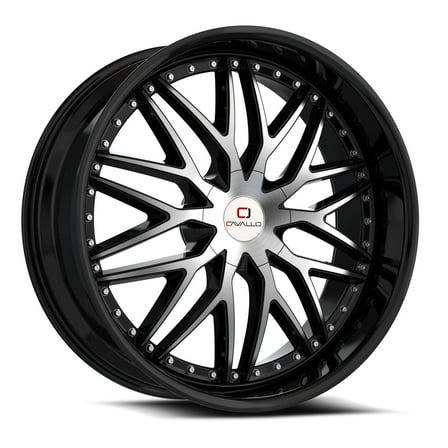 CAVALLO 18X8.0 4X100/4X114.3 35ET 74.1CB GLOSS BLACK MACHINED