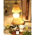 thumbnail image 3 of HomWamee Adjustable Height  Dimmable Candle Warmer Lamp with Timer, Mom Womens Gifts Unique Home Decor, 3 of 10