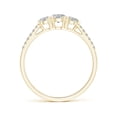 thumbnail image 2 of ANGARA Natural Unique Diamond Three Stone Engagement Ring in 14K Yellow Gold for Women (Size-3.8mm| Color-K| Clarity-I3) | April Birthstone, Anniversary, Jewelry Gift for Women | Natural Diamond Ring, 2 of 9