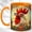 Orange, variant on Patriotic Rooster Coffee Mug, Farm Animal Mug, Ceramic 11 oz
