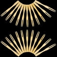 thumbnail image 2 of 2 Pack 220 Pieces Total Bamboo Forks Mini Food Picks Double Prong Cocktail Forks Blunt-end Forks for Banquet Catering Party, 3.5 Inches, 2 of 7