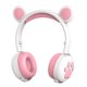 thumbnail image 2 of Auriculares inalámbricos RGB tres LED para Orejeras cómodas plegables con micrófono 15H Tiempo de para tableta TV Niñas Blanco rosa, 2 of 10