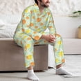 thumbnail image 7 of Uemuo Tree Palms Lemon Pattern 2-Piece Loungewear Set - Men’s Soft Sleepwear, Cozy Winter PJs, Comfy Sleep Set-Large, 7 of 7