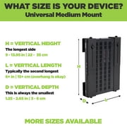 HIDEit Mounts UNI-M Adjustable Medium Electronic Device Wall Mount (Black)