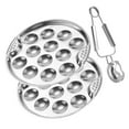 thumbnail image 6 of OUNONA Stainless Steel Escargot Serving Plate Set - Wear-Resistant Baking Tray for Snails, Conch, Oysters and Seafood, 6 of 8
