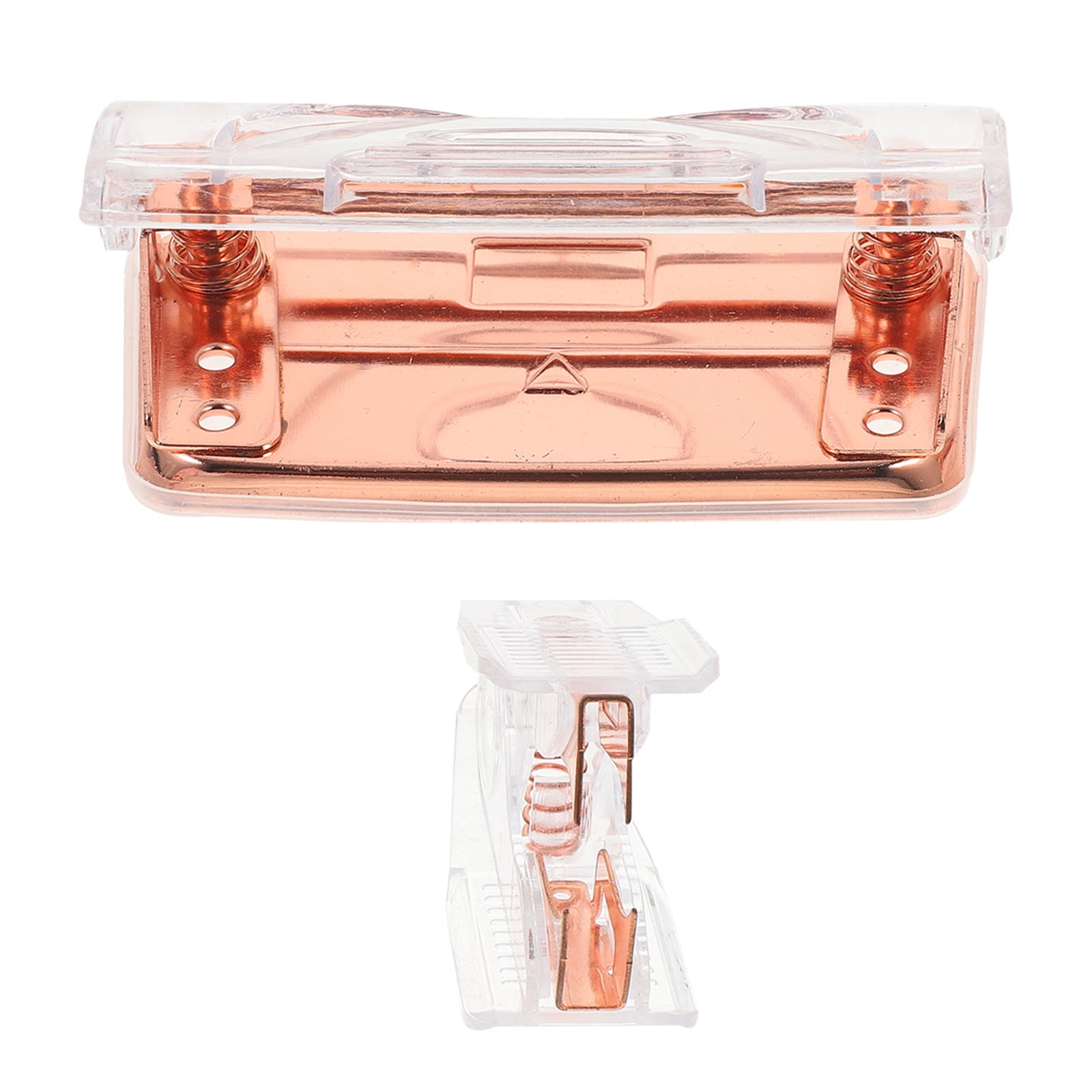 FOMIYES Transparent Hole Punch Paper Perforating Tool Set, 4.5in x 2.5in x 6in for Office and Craft Use