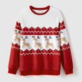 thumbnail image 3 of PatPat Christmas Family Matching Allover Reindeer Print Raglan-sleeve Sweatshirts, 3 of 4