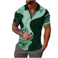 thumbnail image 2 of Fankiway T-Shirt à Manches Courtes Imprimé Décontracté pour Hommes Chemises à Manches Courtes Col à Revers, 2 of 3