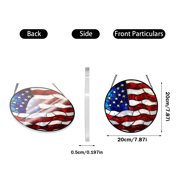 American Pride Acrylic Jigsaw Puzzle Suncatcher, Patriotic Flag Stained Glass Style Window Hanging, 4th of July Home Decor Gift for Family and Friends