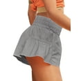 thumbnail image 3 of Women's Summer Shorts Refreshing Flowy Running Yoga Workout Gym Athletic Hiking Shorts Waistband Push Up Pleated Bottoms, 3 of 8